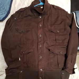 Rocawear mens 3XL military style brown jacket